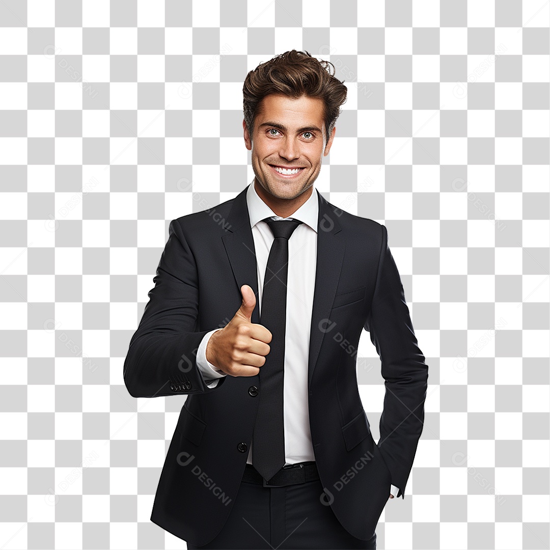 Homem Empresário de Terno PNG Transparente