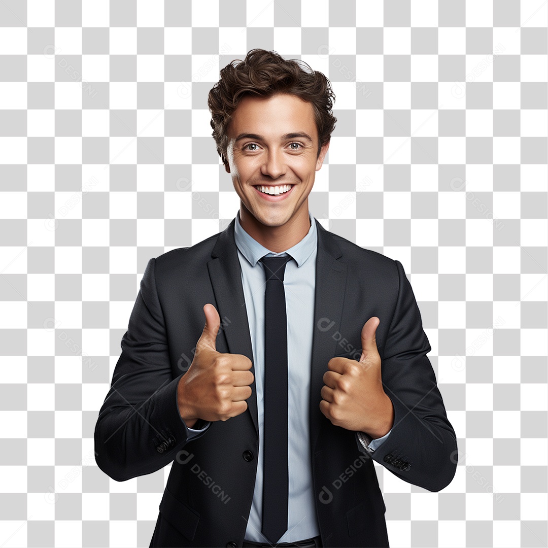 Homem Empresário de Terno PNG Transparente