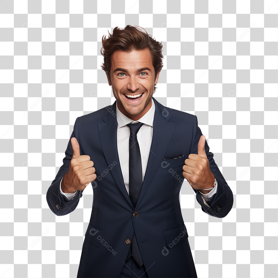 Homem Empresário de Terno PNG Transparente