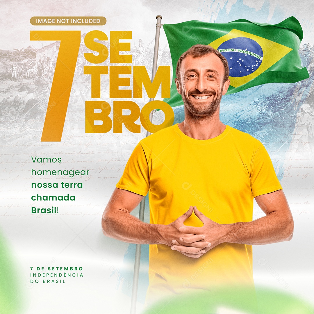 Social Media Dia Da Independência Do Brasil 7 De Setembro PSD Editável