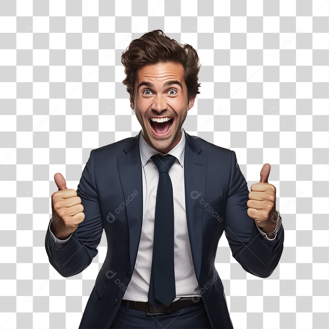 Homem Empresário de Terno PNG Transparente