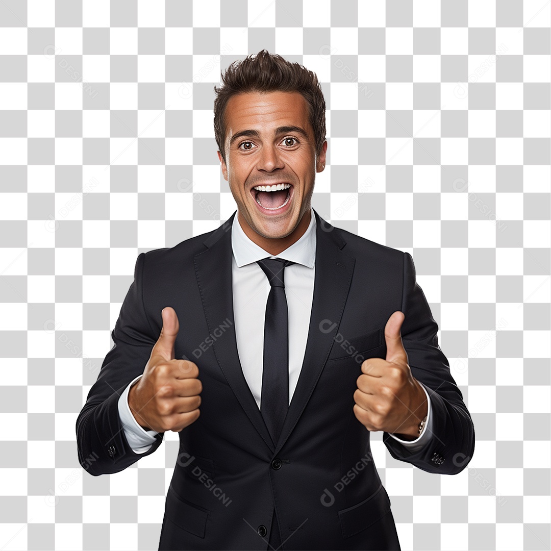 Homem Empresário de Terno PNG Transparente