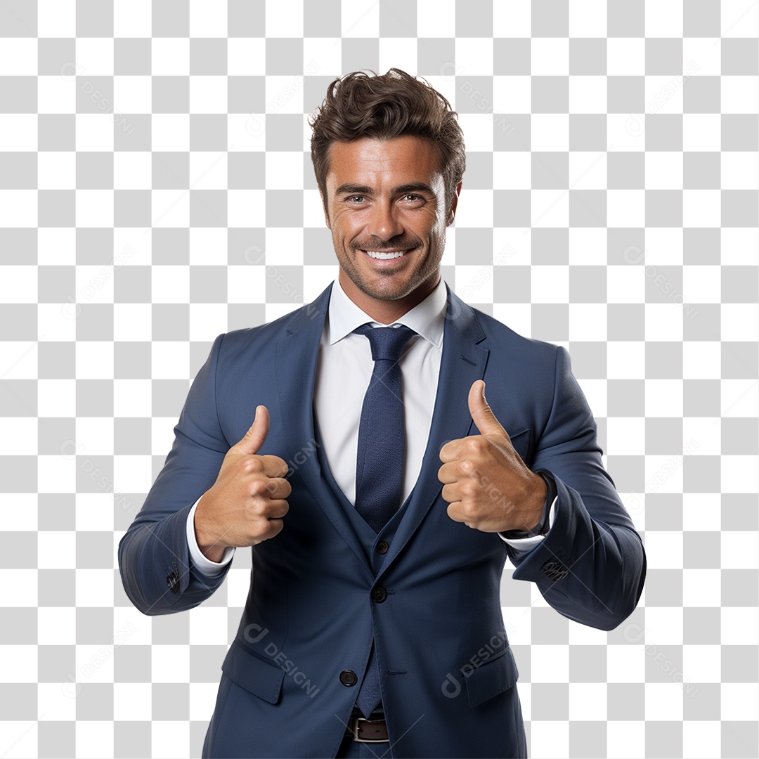 Homem Empresário de Terno PNG Transparente