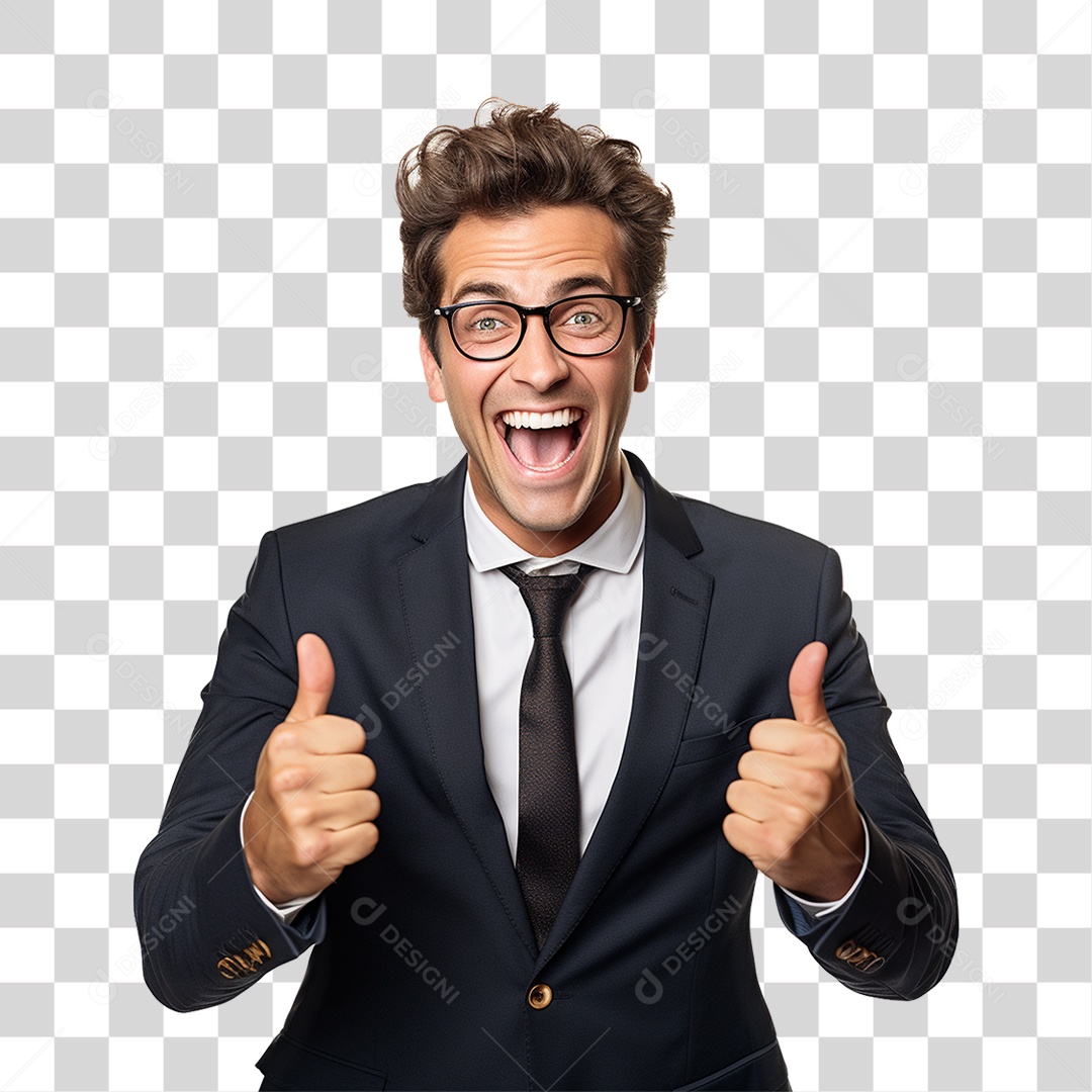 Homem Empresário de Terno PNG Transparente