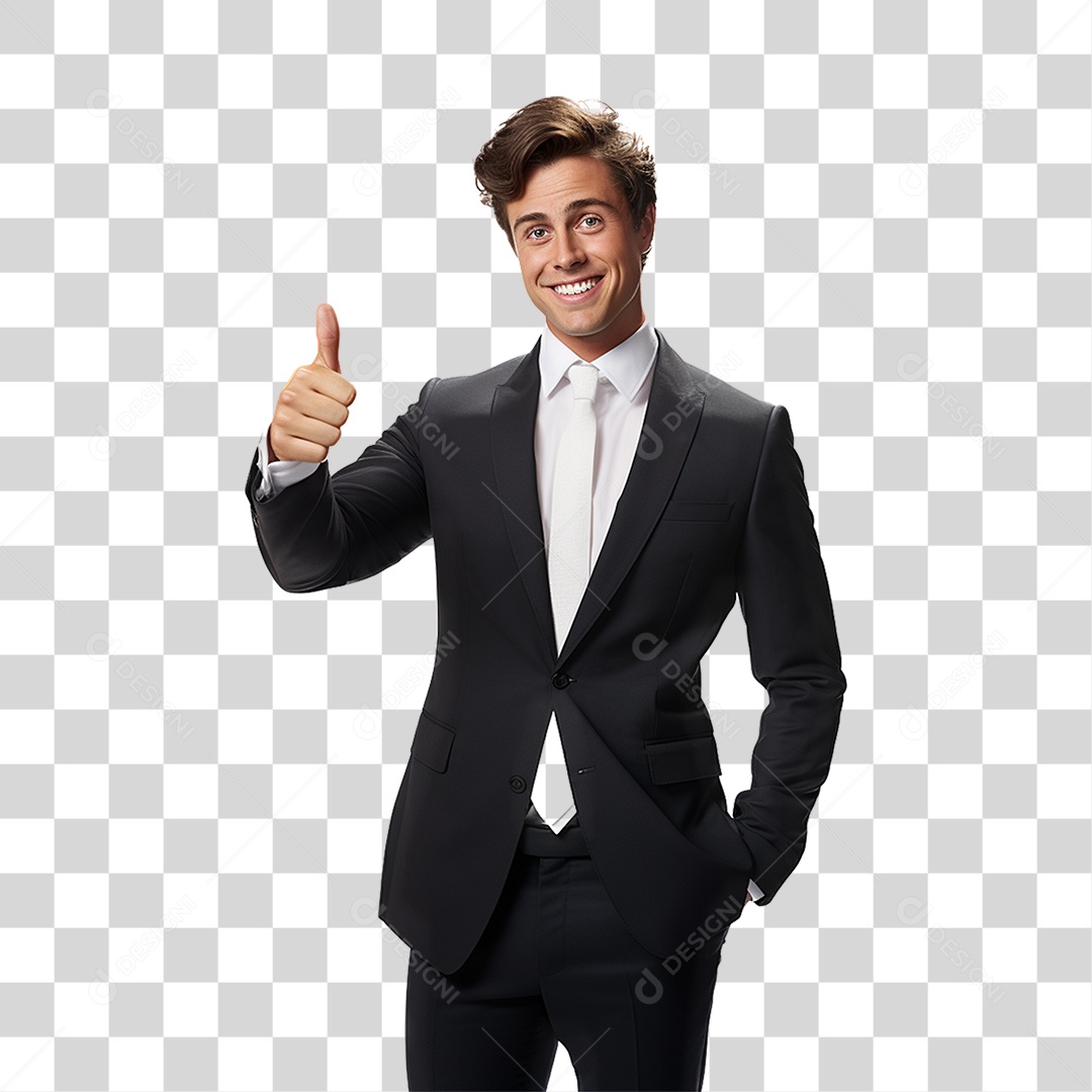 Homem Empresário de Terno PNG Transparente