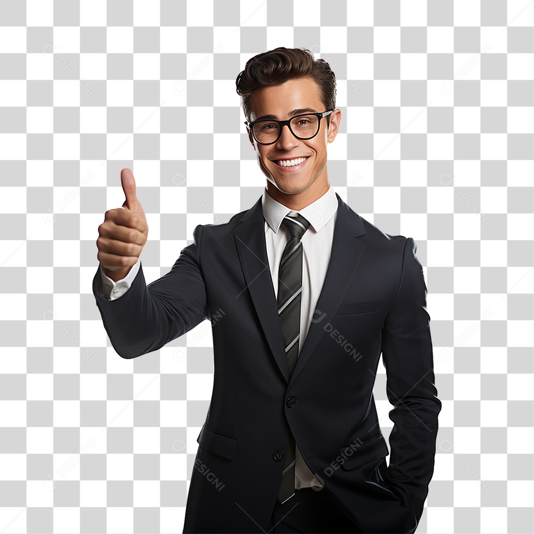 Homem Empresário de Terno PNG Transparente