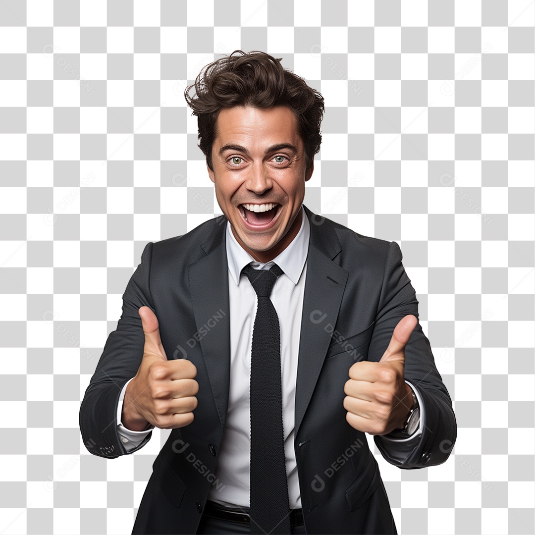 Homem Empresário de Terno PNG Transparente