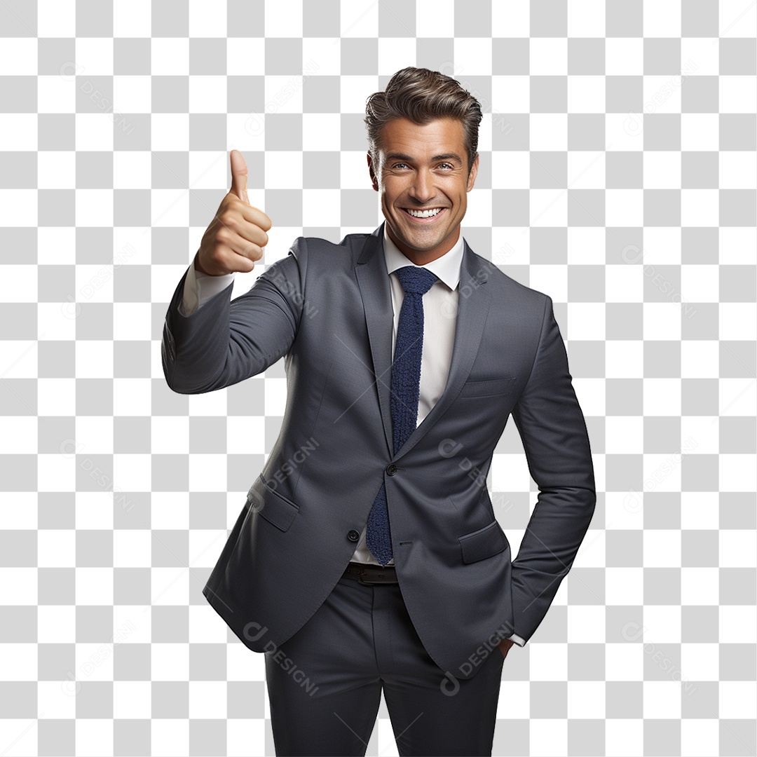 Homem Empresário de Terno PNG Transparente