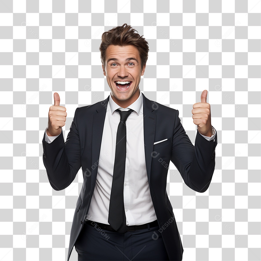 Homem Empresário de Terno PNG Transparente