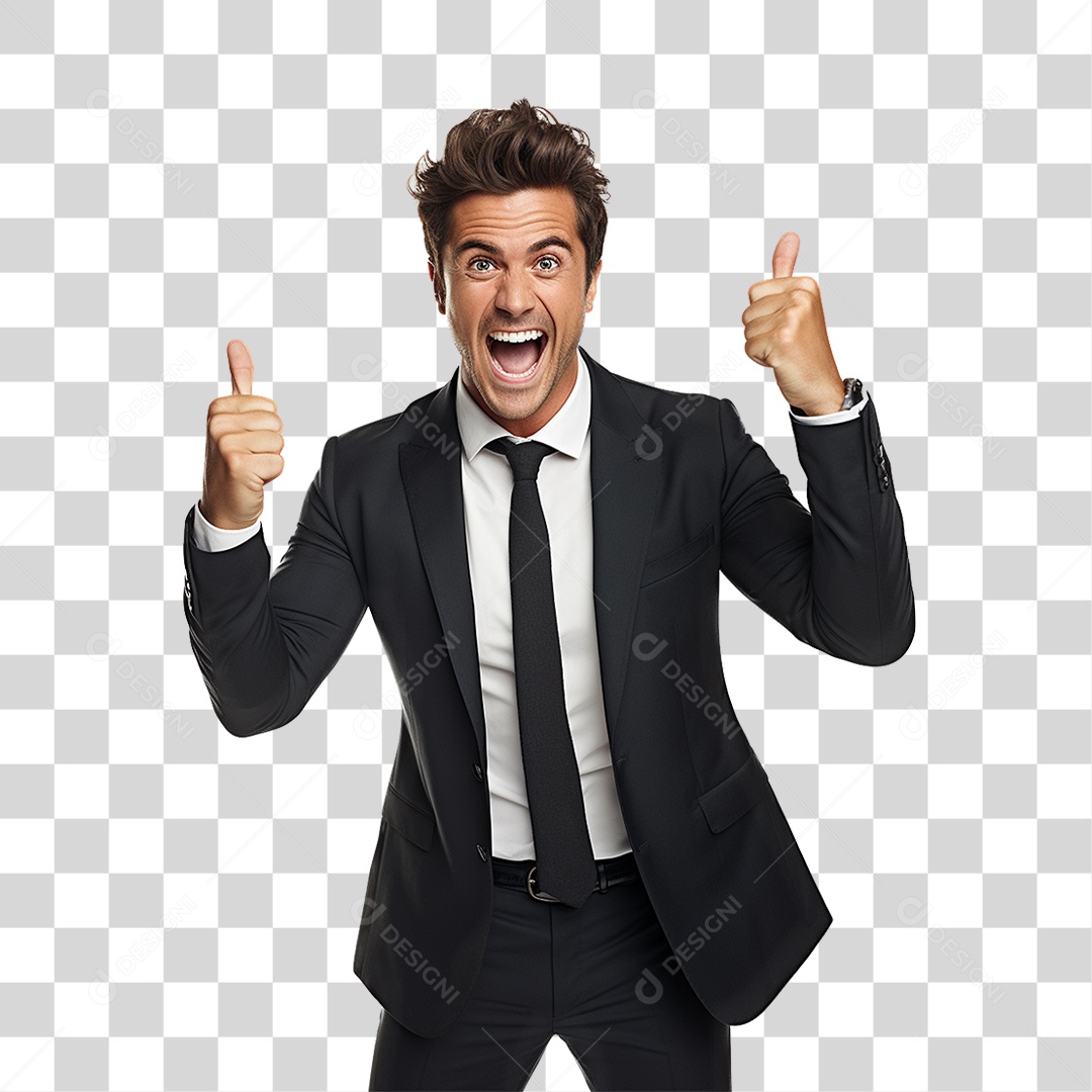 Homem Empresário de Terno PNG Transparente