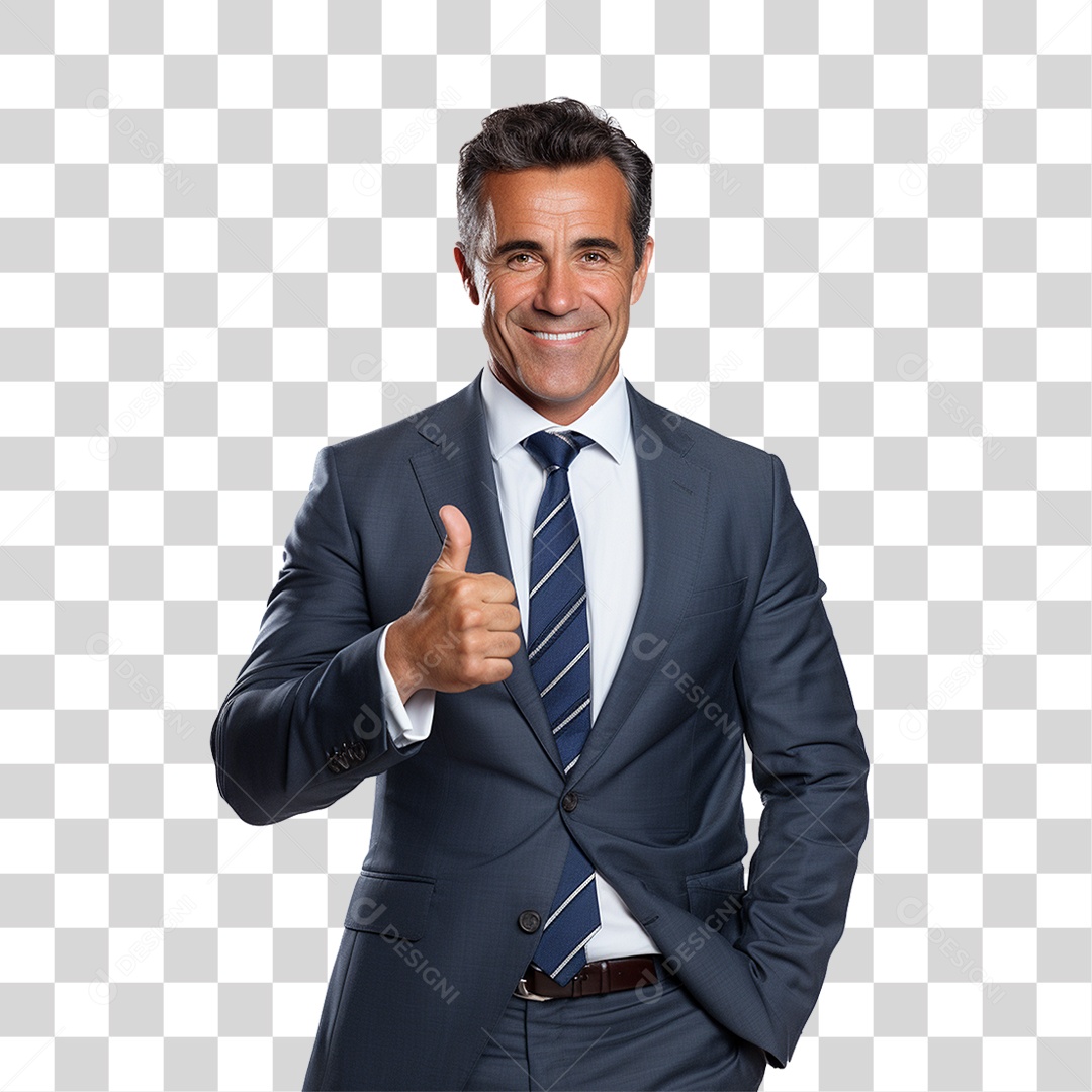 Homem Empresário de Terno PNG Transparente