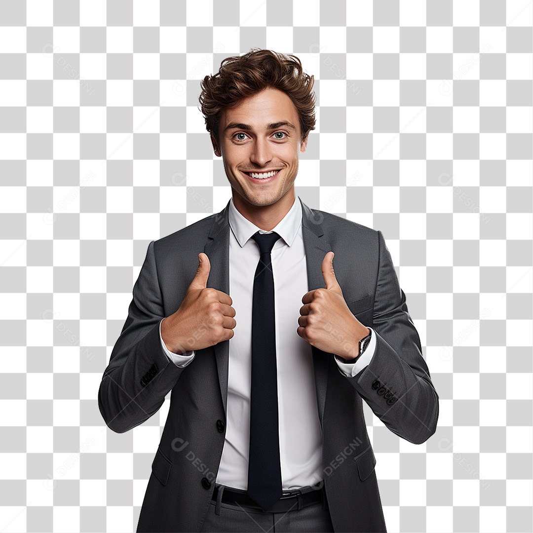Homem Empresário de Terno PNG Transparente