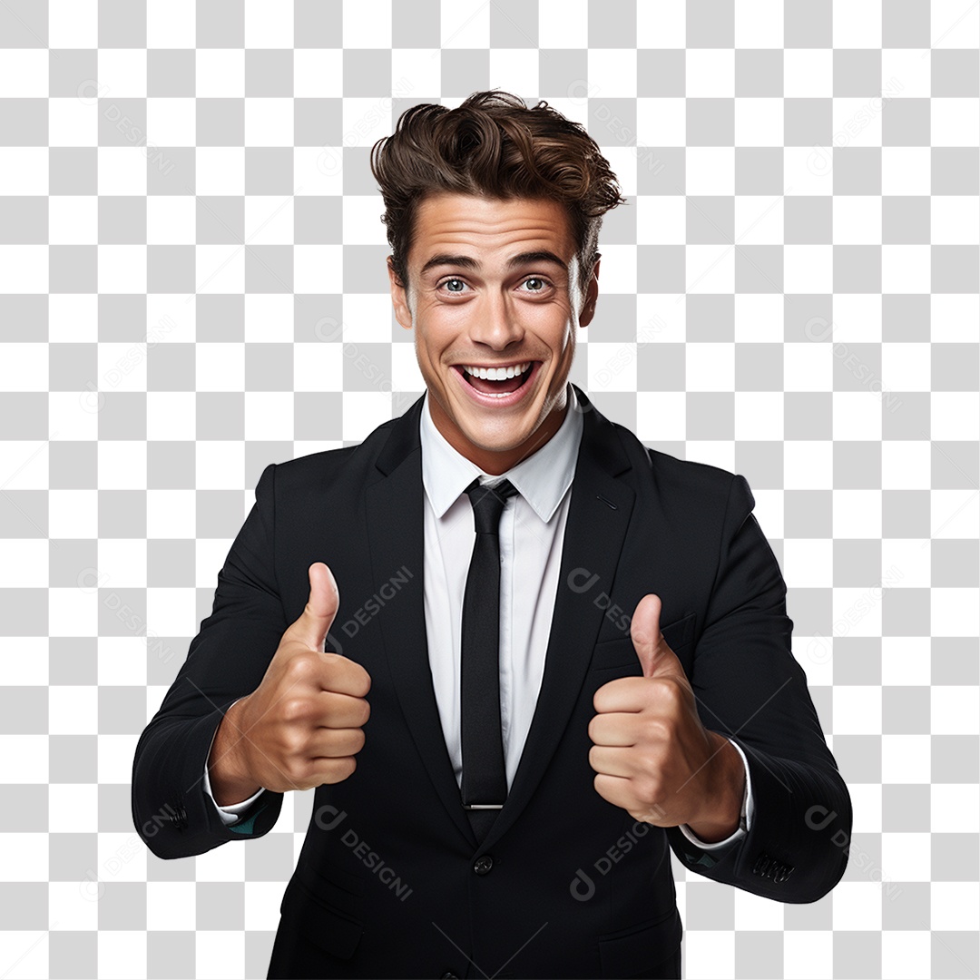 Homem Empresário de Terno PNG Transparente