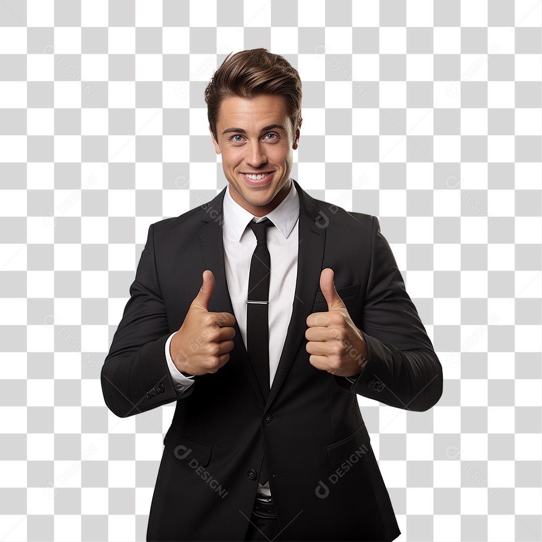 Homem Empresário de Terno PNG Transparente