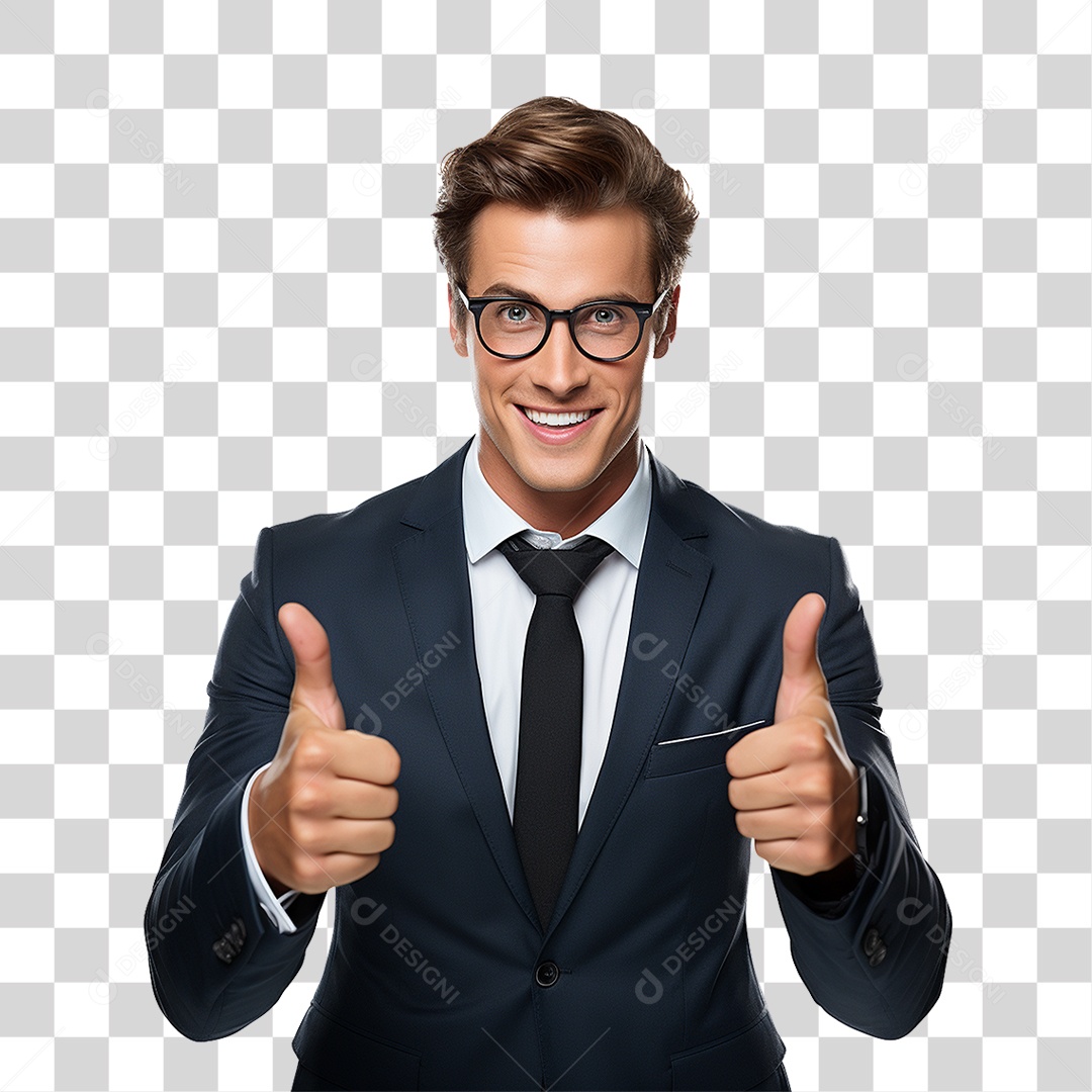 Homem Empresário de Terno PNG Transparente