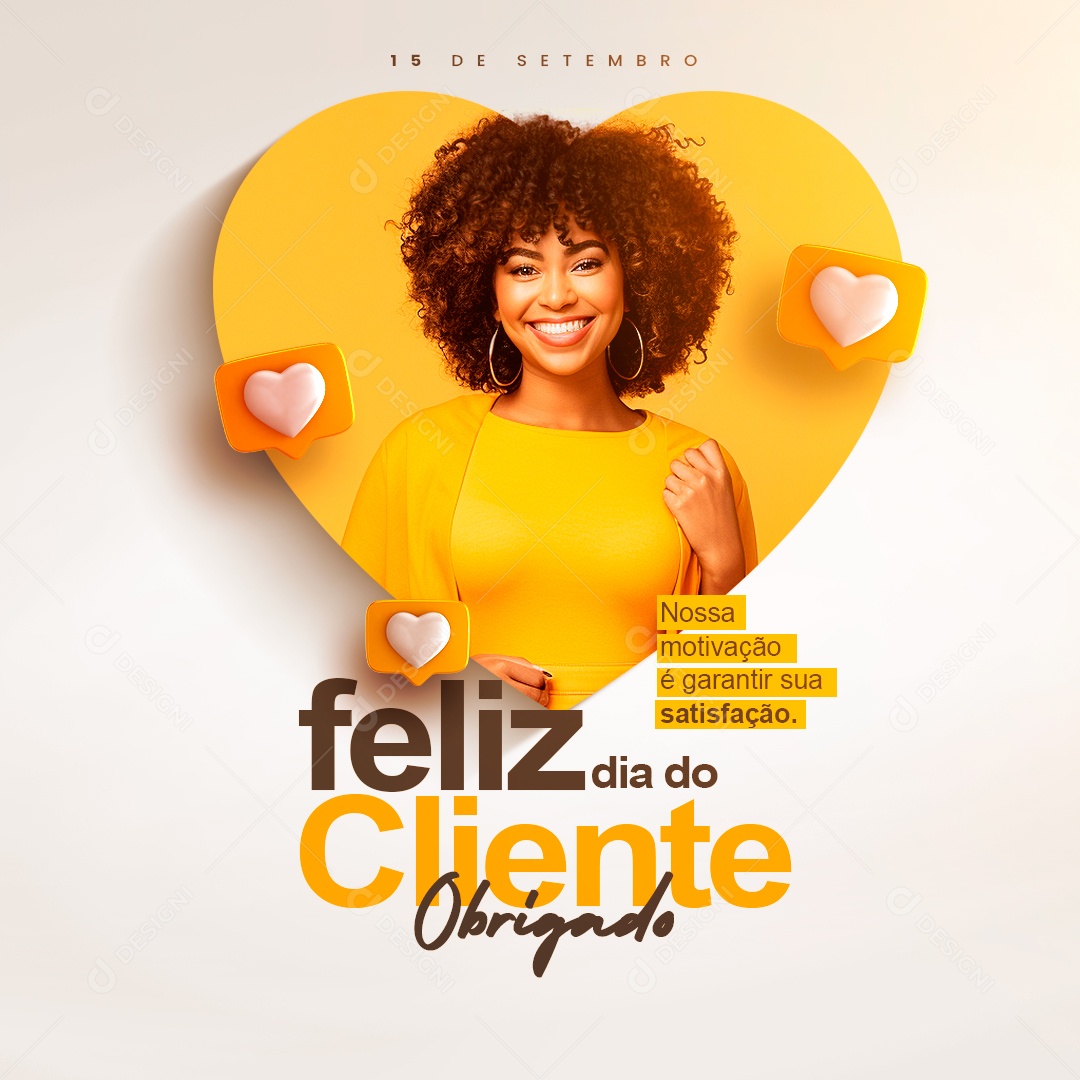 Feliz Dia Do Cliente 15 De Setembro Social Media PSD Editável