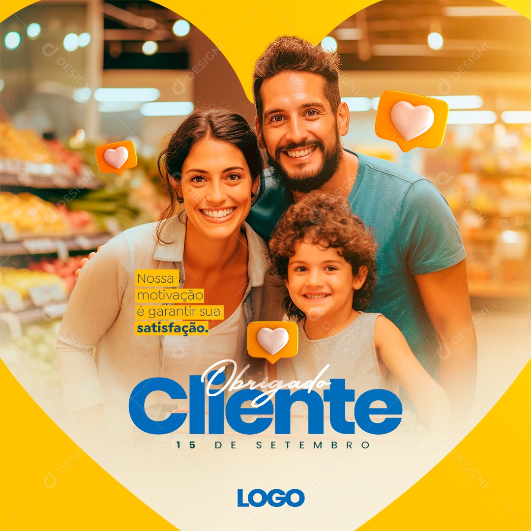 Social Media Dia Do Cliente 15 De Setembro PSD Editável