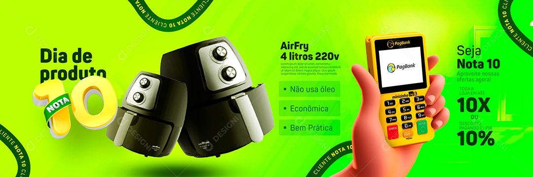Campanha Publicitária Dia Do Cliente Carrossel Seja Nota 10 Social Media PSD Editável