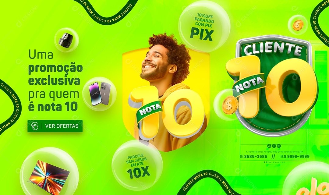 Campanha Publicitária Dia Do Cliente Carrossel Uma Promoção Exclusiva Social Media PSD Editável