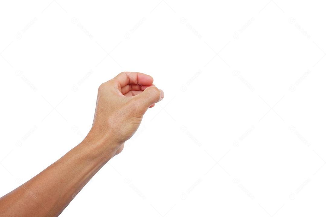 Mãos de pessoa sobre fundo isolado