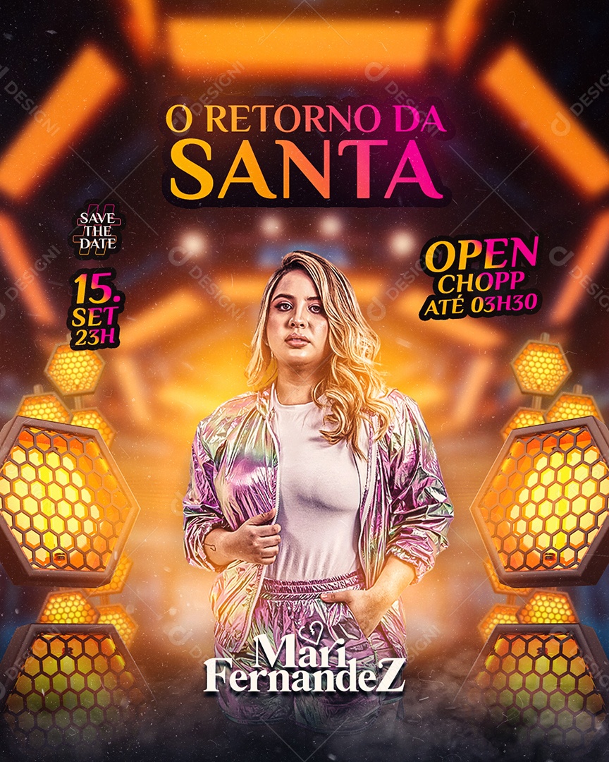 O Retorno Da Santa Flyer Mari Fernandez Social Media  PSD Editável