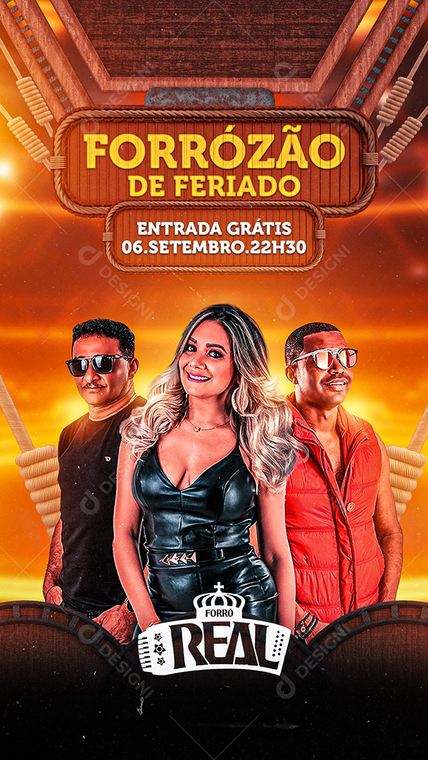 Story Forrózão De Feriado Flyer Forró Real Social Media PSD Editável