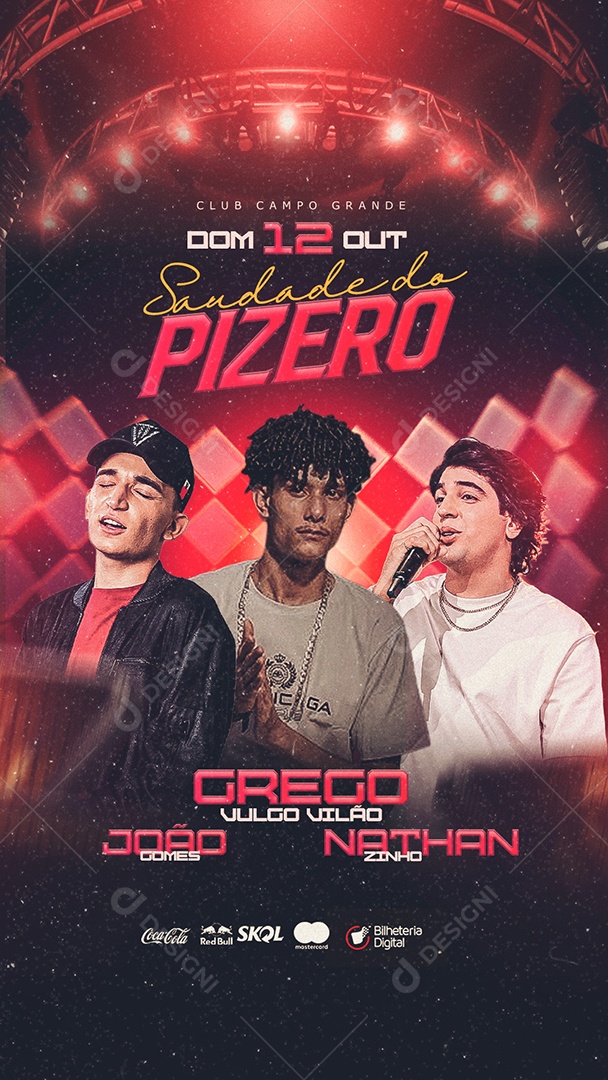 Flyer Story Saudade Do Pizero Social Media PSD Editável