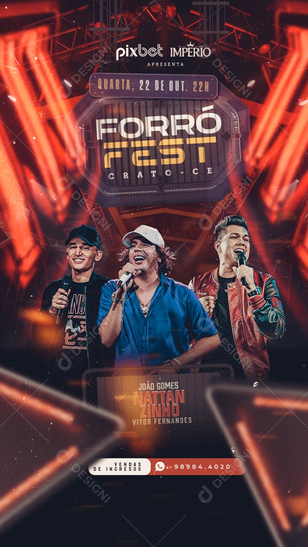 Flyer Story Forró Fest Social Media PSD Editável