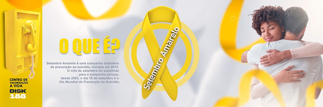 Social Media Carrossel Setembro Amarelo Valorização a Vida PSD Editável