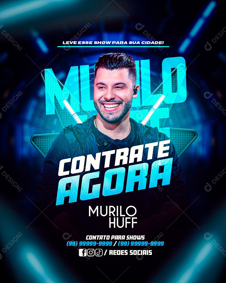 Contrate Agora Flyer Murilo Huff Social Media PSD Editável