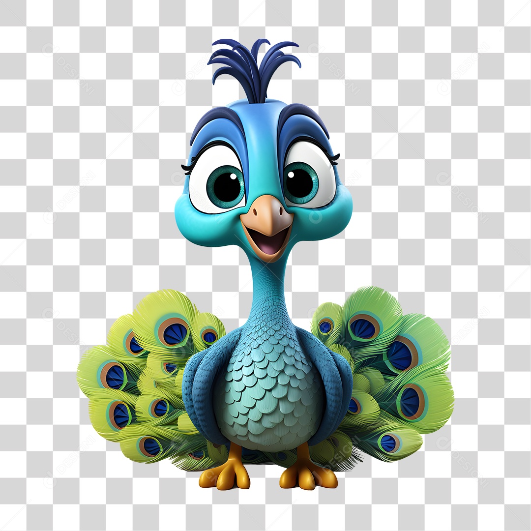 Ave Pavão PNG Transparente