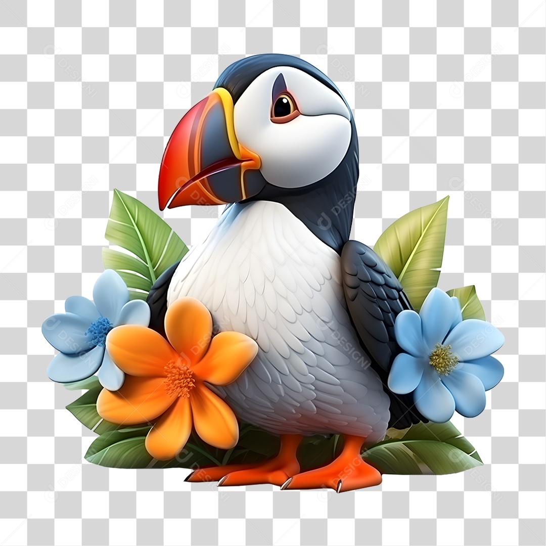 Plantas Flores Pássaro PNG Transparente