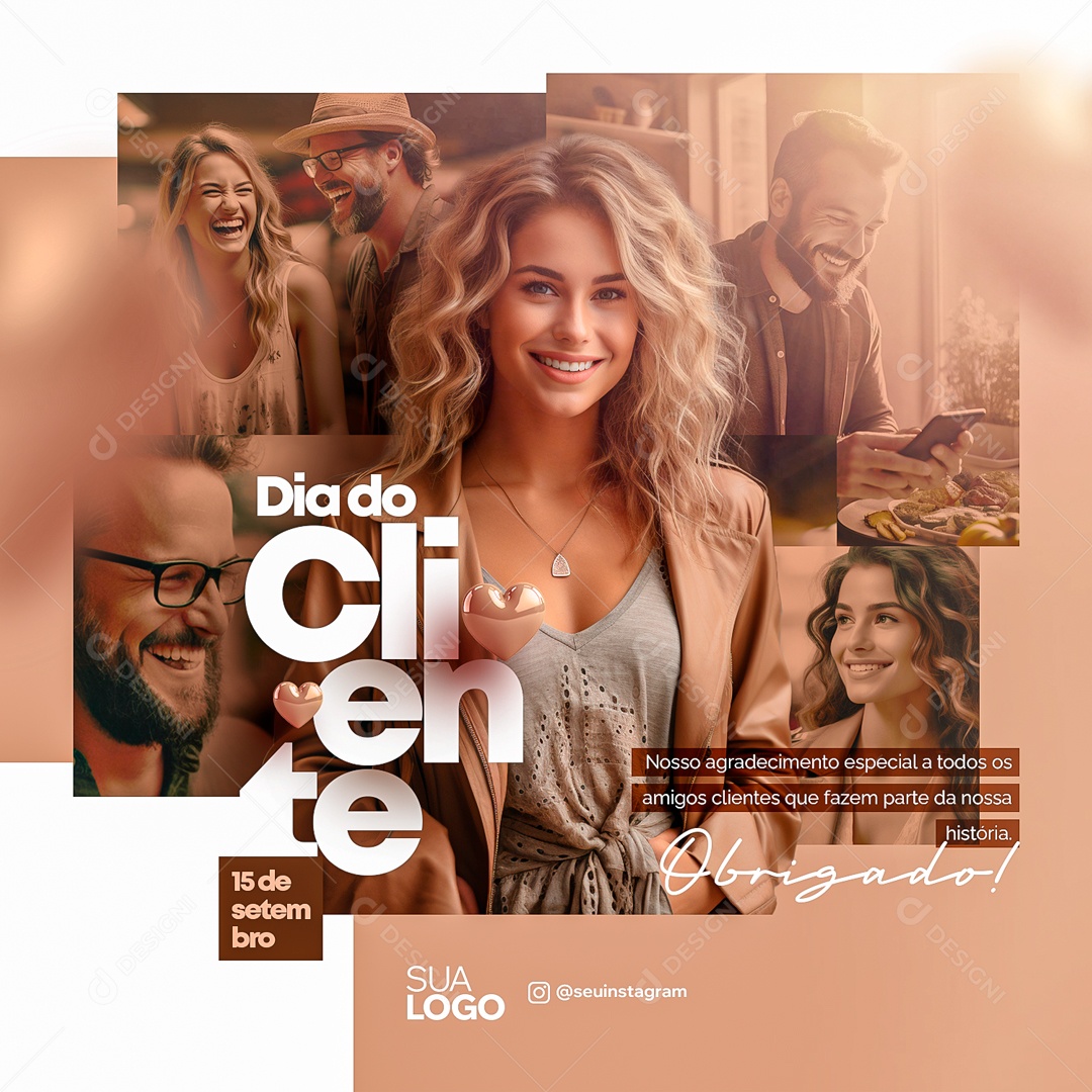 Amigos Clientes 15 De Setembro Dia Do Cliente Social Media PSD Editável