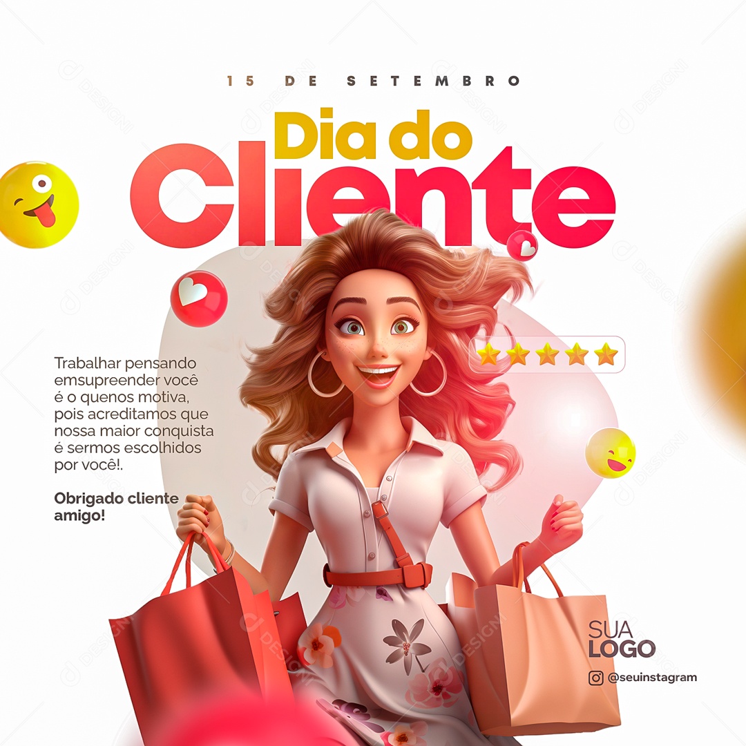 Obrigado Cliente Amigo 15 De Setembro Social Media PSD Editável