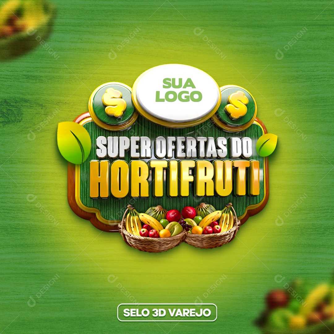 Selo Super Ofertas do Hortifruti Social Media PSD