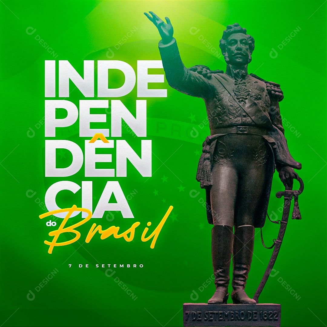 Social Media 7 De Setembro Independência Do Brasil PSD Editável