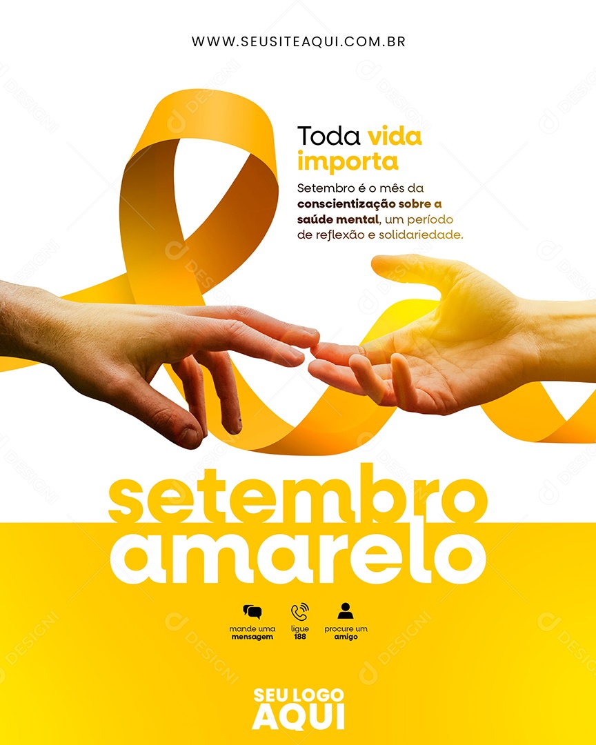 Social Media Feed Setembro Amarelo Toda Vida Importa PSD Editável