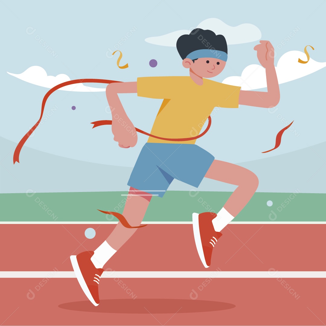 Atletismo Ilustração Vetor EPS