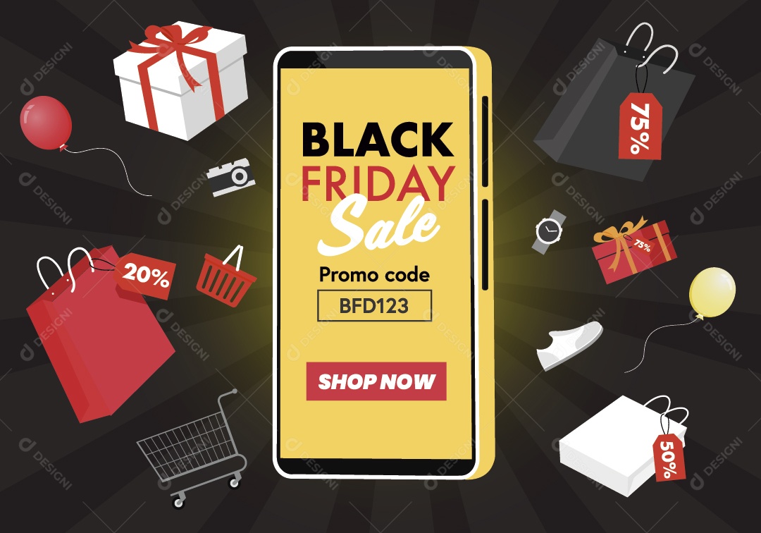 Black Friday Ilustração Vetor EPS