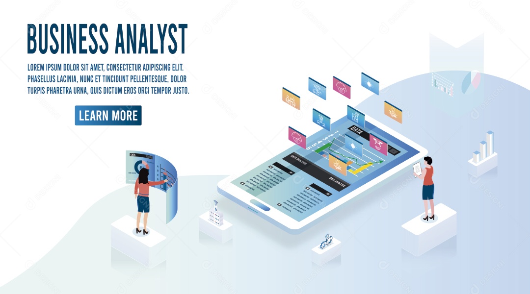 Analise de Negócios Ilustração Vetor EPS