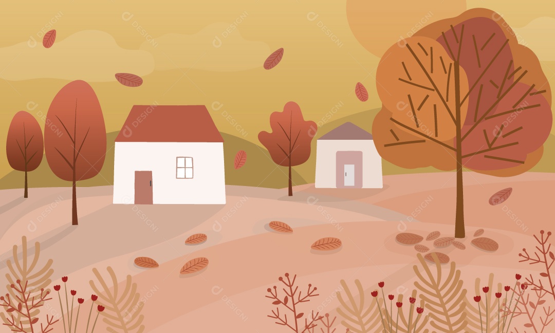 Ilustrações de Outono Vetor EPS