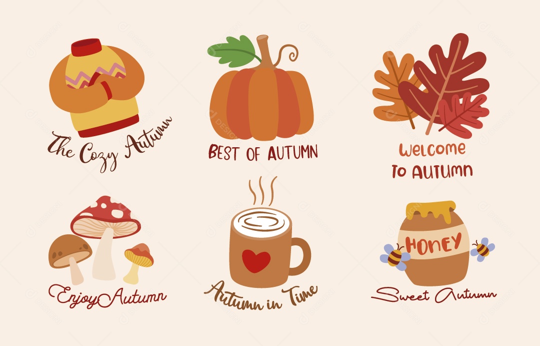 Ilustrações de Outono Ilustração Vetor EPS