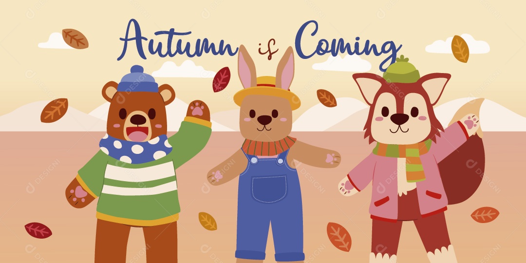 Ilustrações de Outono Ilustração Vetor EPS