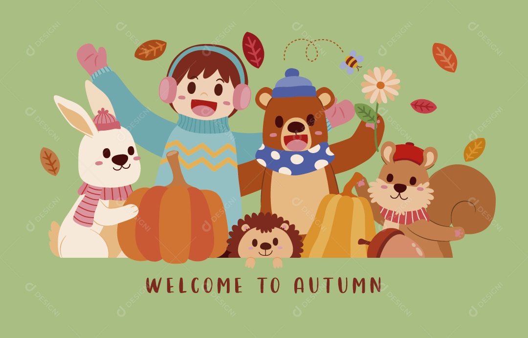 Ilustrações de Outono Ilustração Vetor EPS