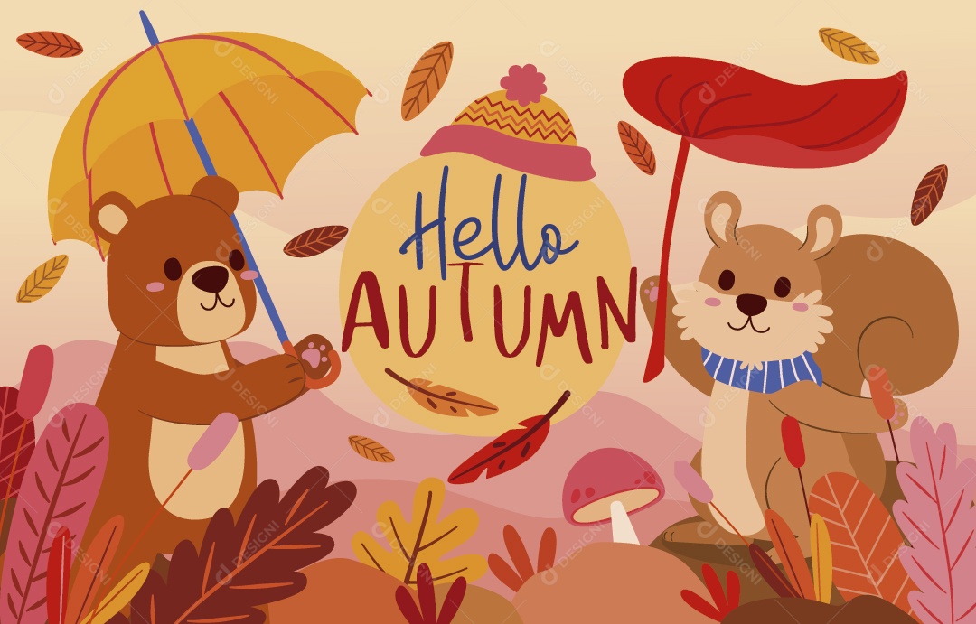 Ilustrações de Outono Ilustração Vetor EPS