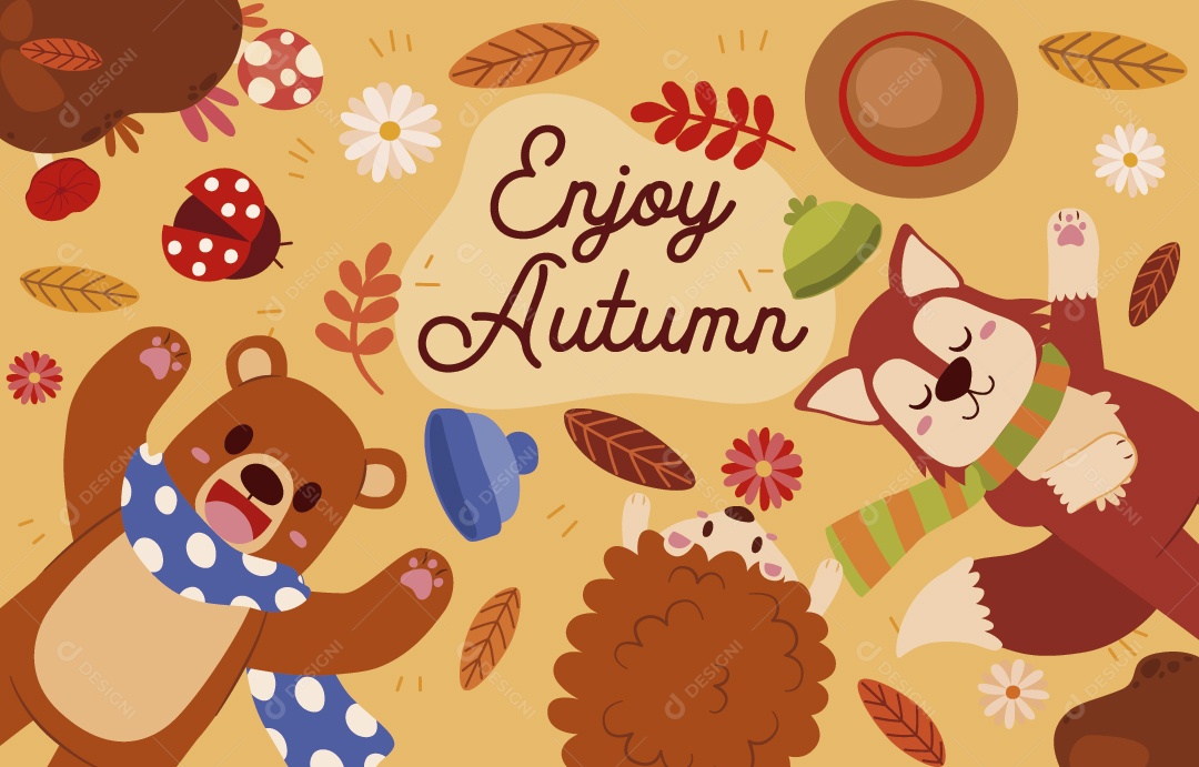 Ilustrações de Outono Ilustração Vetor EPS