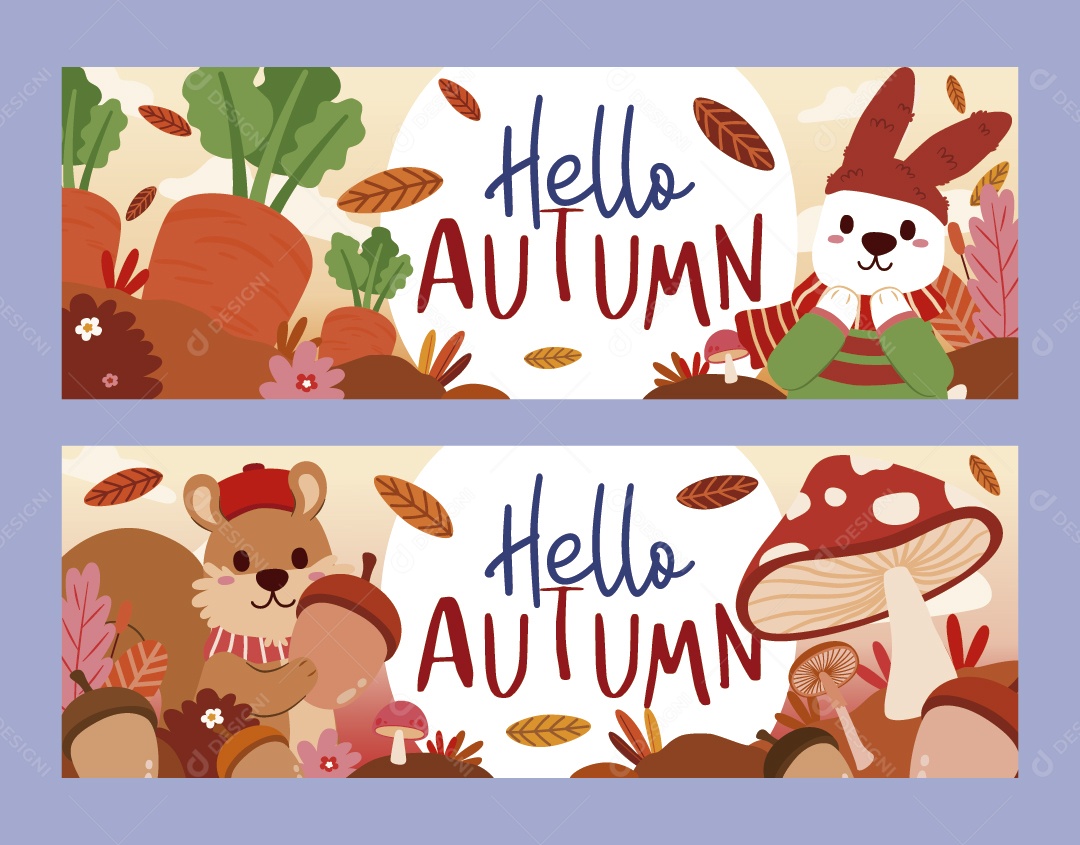 Ilustrações de Outono Ilustração Vetor EPS