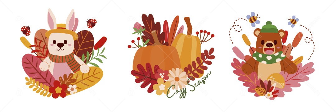 Ilustrações de Outono Ilustração Vetor EPS