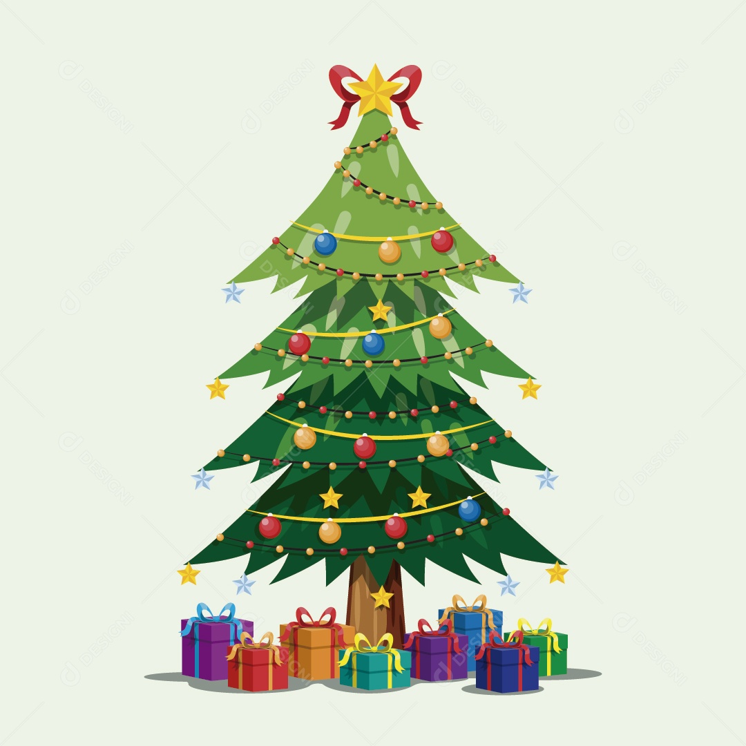 Ilustração de Arvore de Natal Vetor EPS