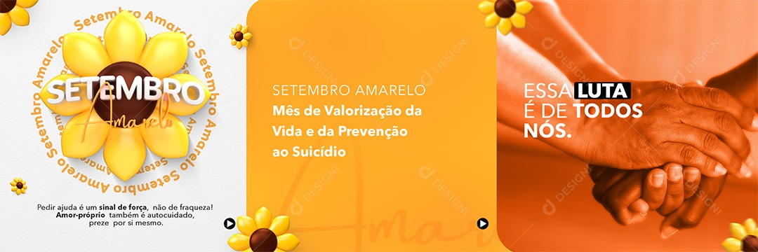 Carrossel Setembro Amarelo Essa Luta é De Todos Nós Social Media PSD Editável